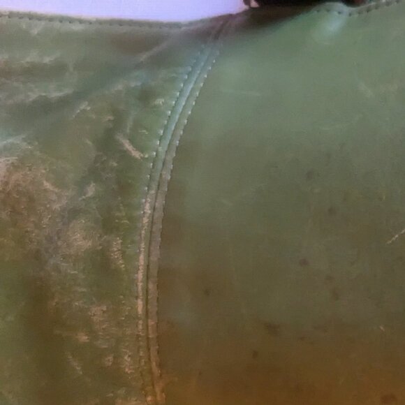 Coach Authentic Vintage Waverly Tote 4133 Green Purse Designer Distressed AS IS - Picture 14 of 15